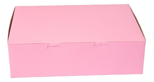 Caja De Cartón Rosada Para Torta 35x25 Cm (12 Und)