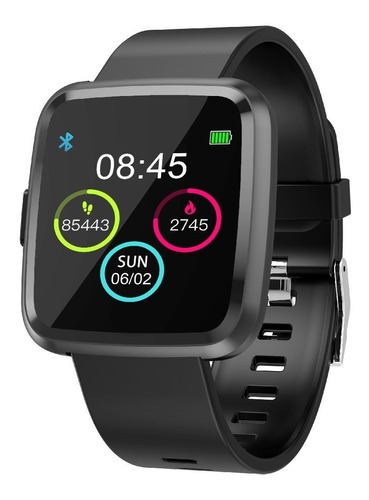 Imagen 5 de 12 de Smartwatch Tedge H1104A 1.3" caja negra, malla negra de plástico y bisel de aleación de zinc H1104A