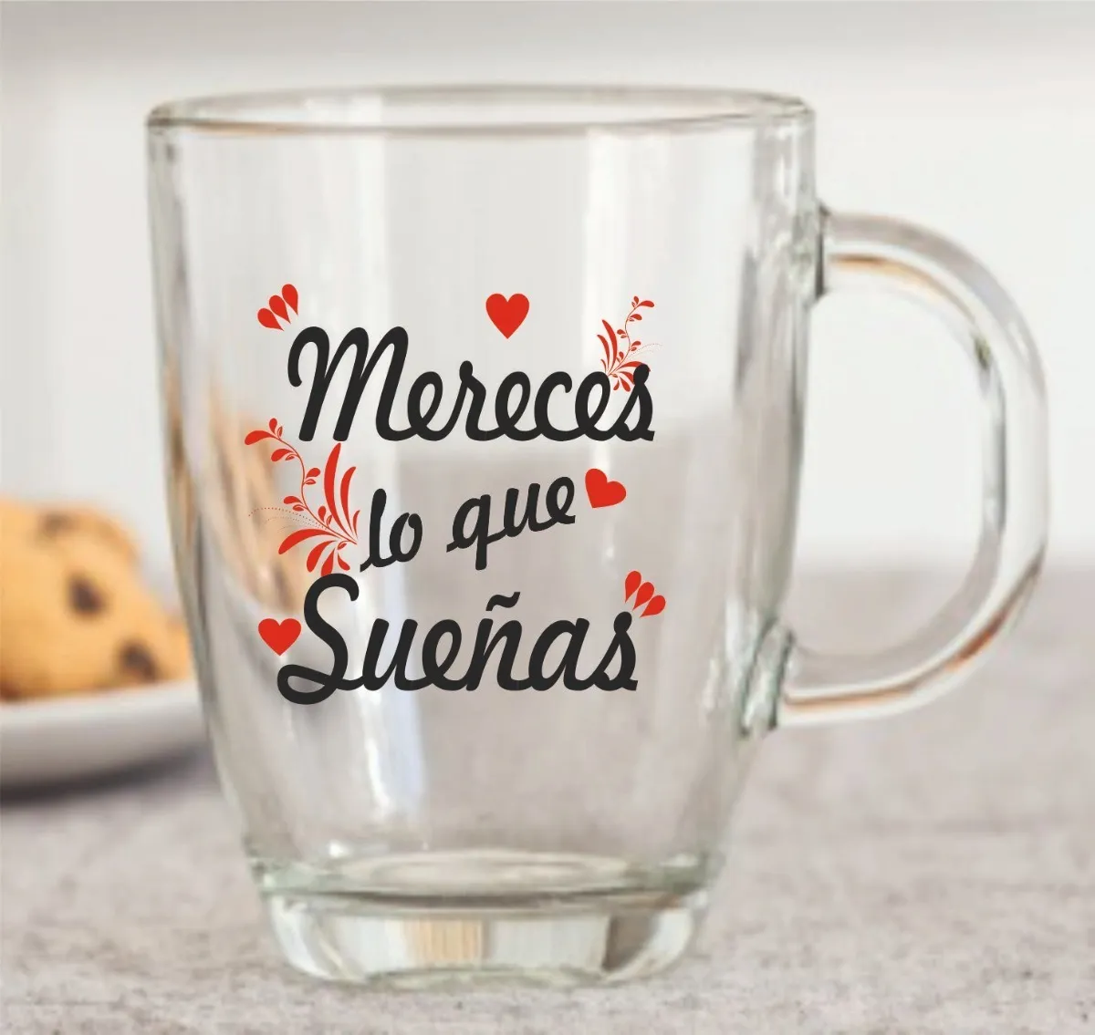Souvenirs 10 Tazas De Vidrio Desayunos Frases Varias