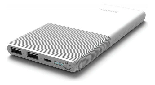 Powerbank Philips Dlp9001 -10000 Mah. Li-po. Usb X 2. Blanco