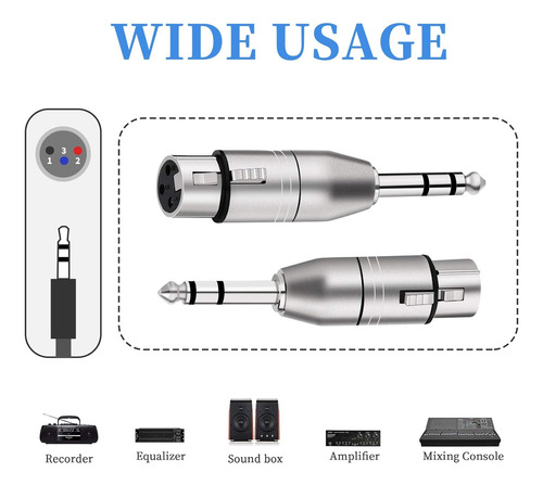 Adaptador Tisino Xlr Hembra A 1/4 Trs, Hembra Balanceado Xl.