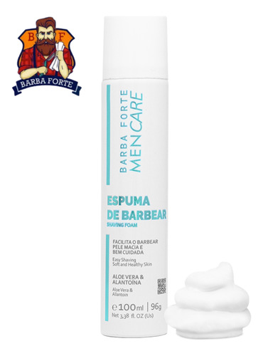Espuma De Barbear Barba Forte Men Care Aloe Vera 100ml