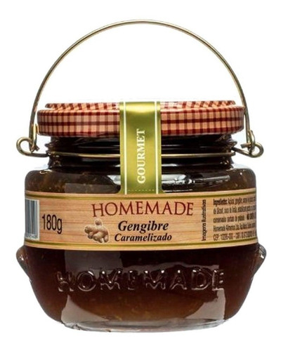 Gengibre Caramelizado Homemade Gourmet Vidro 180g