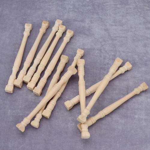 5 X 4 Balaustradas De Poste De Madera Para Casa De Muñecas