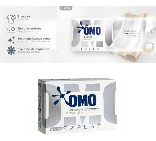 Sabão Em Pó Omo Branco Absoluto Expert 360g - 2 Packs