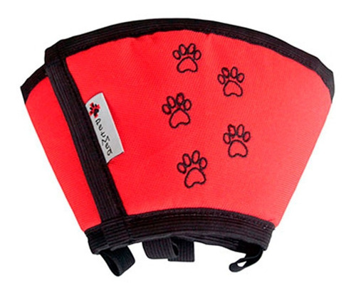 Colar Elizabetano Conforto Pet Med - Tam. 0 Cor Vermelho