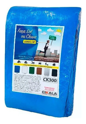 Lona Plástica Multiuso Reforçada Piscina 7x6 Mt - 4 Cores Cor Azul