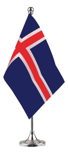 Bandera De Escritorio Gentlegirl, País Islandia, 20.8 X 14cm