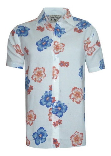 Camisa Manga Corta De Fibrana Hawaiana Yes-import Style