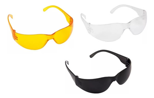 03 Oculos Prot.safety Summer 01 Fume 01 Amarelo 01 Transp.