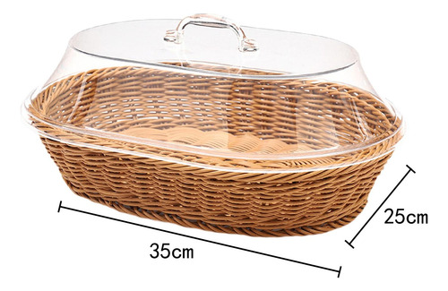 Cesta Para Servir Alimentos, Cesta De Pan Tejida 25cmx35cm