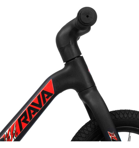 Bicicleta Infantil Balance Equilíbrio Rava Buddy 2 Sem Pedal Cor Preto/vermelho