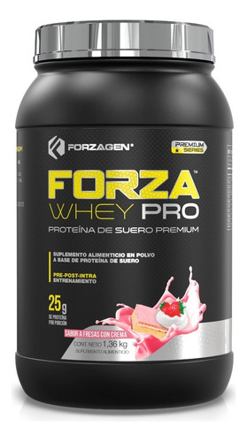 Forzagen | Forzawhey-pro 3lb | 100% Whey Protein Sabor Fresas con crema