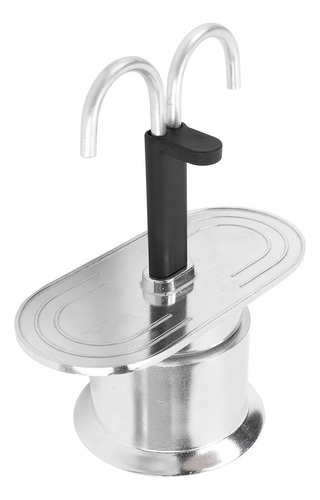 Stovetop Coffee Maker Double Head Pot 100ml Aluminum Alloy