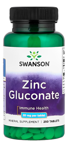 Gluconato De Zinco 30mg Swanson 250 Tablets Importado