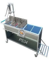 Comprar Carrito De Comida Con 3 Freidoras, 1 Cortador De Papas P534