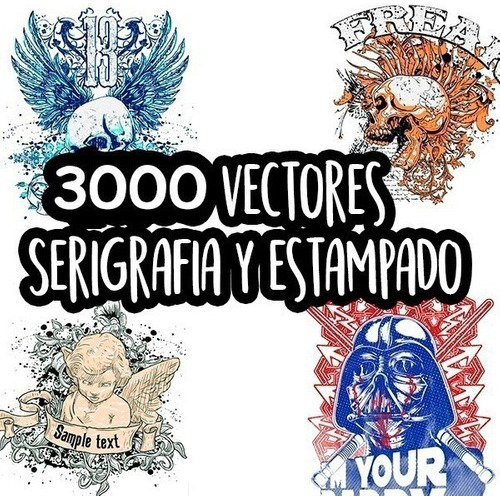 3000 Vectores Premium Camiseta Sublimar Serigrafía Plotter