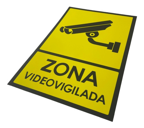 Señal Zona Video Vigilada 30cm X 20cm (adhesivo Semi-rigido)