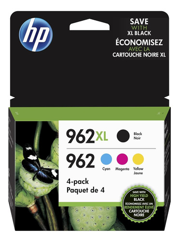 Hp 962xl - Cartuchos De Tinta Originales Cmyk Paquete De 4