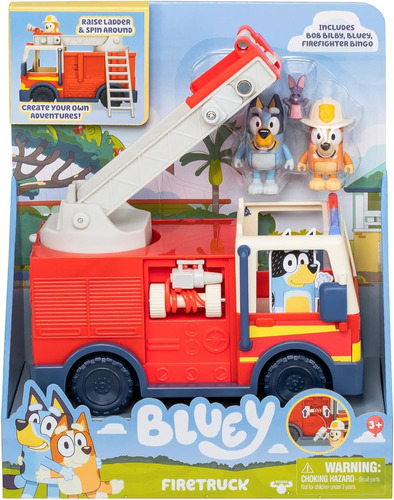 Bluey Firetruck Driver Camion De Bombero