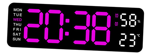 Reloj De Pared Digital Con Luz Regulable, Diseño Elegante