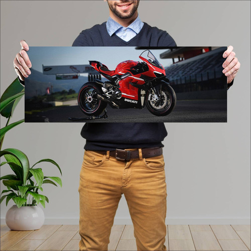 Cuadro 30x80cm Moto Ducati Superleggera V4