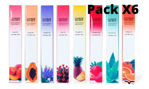 Pack X6 Aceites Hidratantes Para La Cutícula Flower Secret