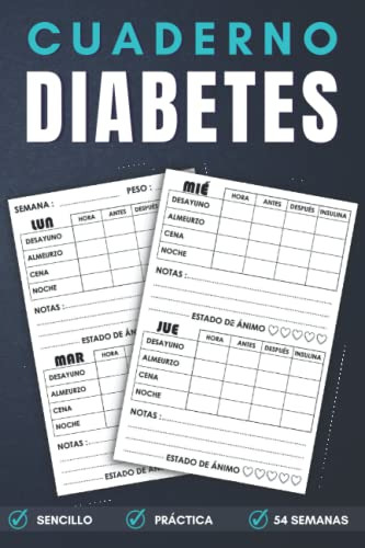 Libro : Cuaderno Diabetes Libreta Para Diabeticos | Registr