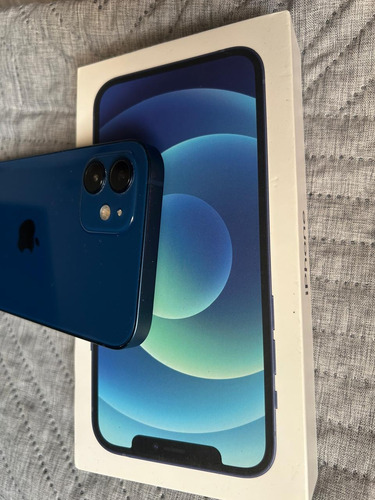 Apple iPhone 12 (128 Gb) - Azul Batería 76% Desbloqueado Libre Cuálquier Compañía Funcionando Perfectamente Caja Original Detalles En Las Imágenes (Usado)