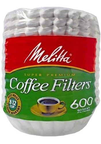 Filtros De Café Melitta 600, Cesta, Paquete De 600, 8-12 Taz