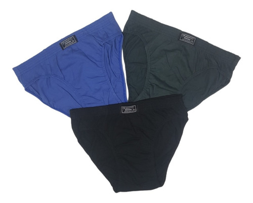 Slip, Calzoncillo De Hombre Algodon Pack X3