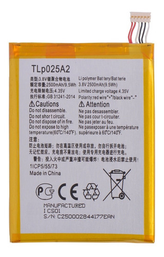 Batería Mk Cell Para Alcatel Ot5054 / Tlp025a2 / Ot7047 / C9