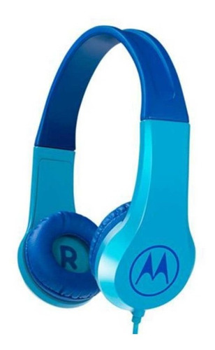 Fone De Ouvido Motorola Squad 200 Kids Com Fio - Azul