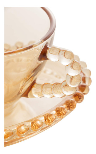 Juego De Taza Y Platillo De Café De Cristal Con Forma De