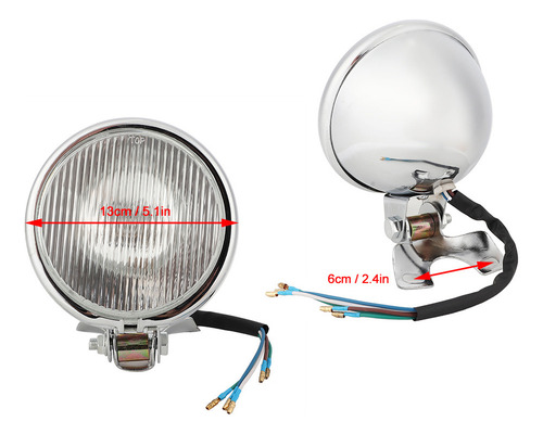 Faro Retro Universal Para Motocicleta