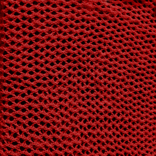 Tela Calada Tipo Crochet Rojo Oscuro 100% Algodón Peinado.