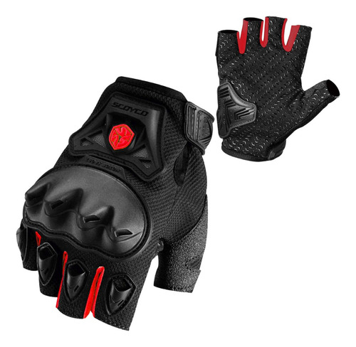 Guantes Miton Antideslizantes Scoyco Mc29d Talla M Rojo