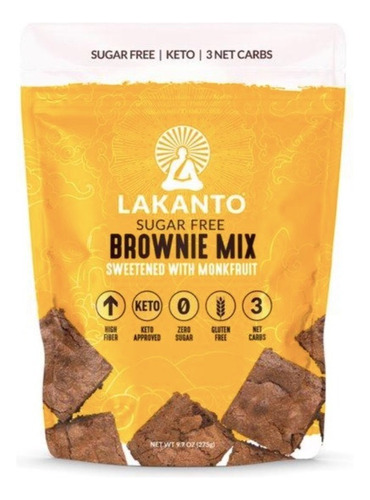  Lakanto Brownie Mix Keto Monkfruit Sin Azúcar Sin Gluten 