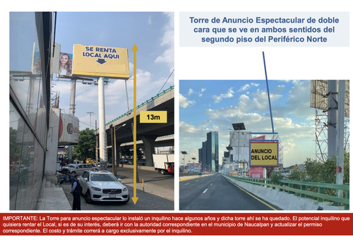 Local Comercial En Renta Periferico Norte Naucalpan.