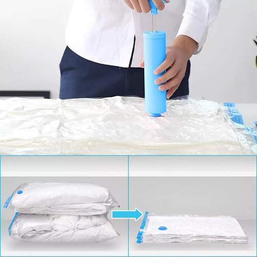 Bolsas Al Vacio Bolsas Para Comprimir Ropa Con Bomba 13 Pzas