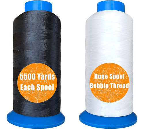 Set Of 2 Huge Spools Bobbin Thread For Embroidery Machi...