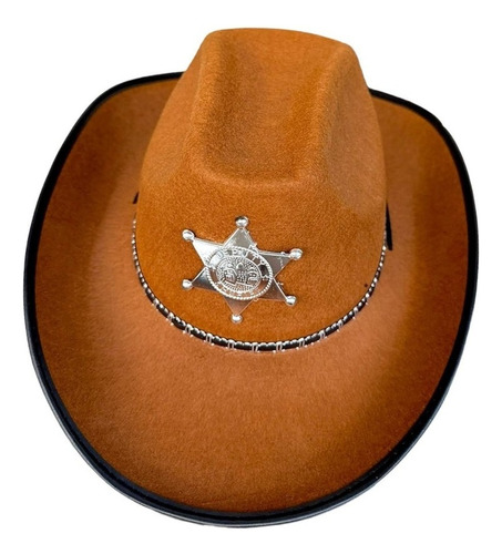 14 Sombreros Texano Sheriff, Vaquero Alguacil Comisario Color Negro