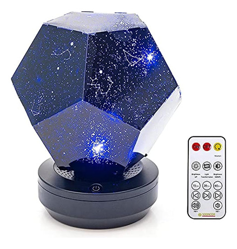 Sooncor Galaxy Star Proyector De Luz Nocturna Led Reproducto