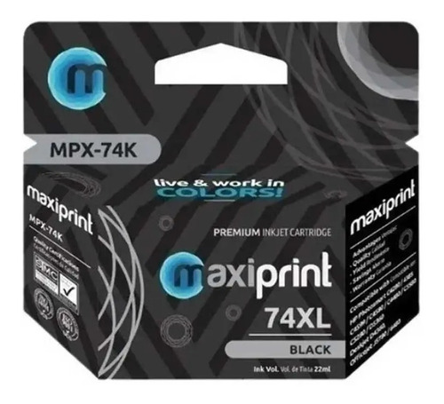 Cartucho Hp 74xl Negro Generico Maxiprint C4280 D4360 J5780