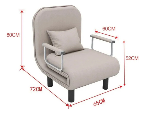 Sillón Vintage Con Sofá Futón Moderno Extra Grueso