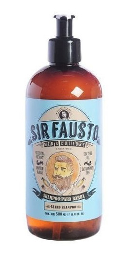 Sir Fausto Men Culture Shampoo Hidratante Barba 500ml 6c