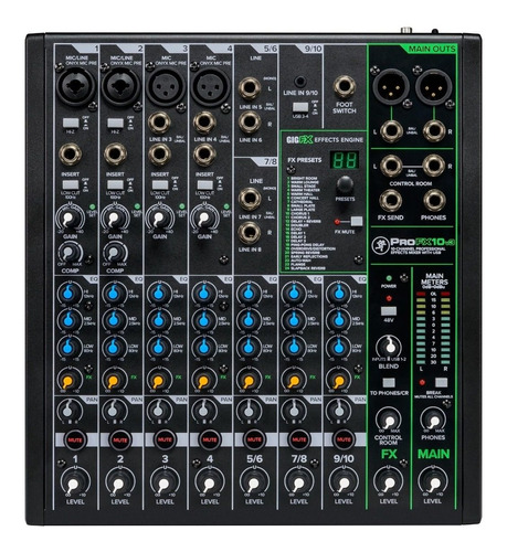 Mackie Pro Fx10 V3 Mixer 10 Canales Usb Efectos