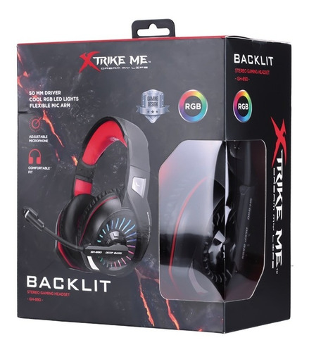 Imagen 4 de 5 de Auriculares Xtrike-me Gamer Negro Gh-890