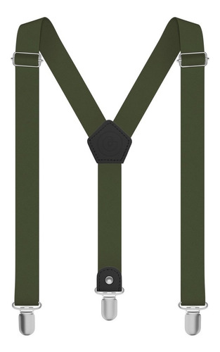 Tirantes Para Hombre Ajustables - Colores - Grin Accs Color Verde Olivo