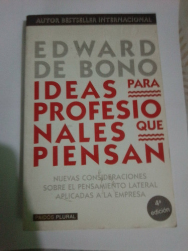 Libro, Ideas Para Profesionales, Edward De Bono